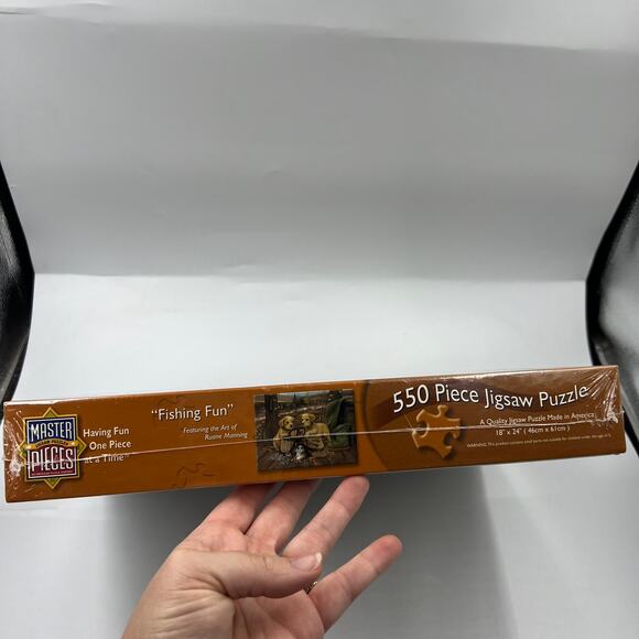 550 Piece Jigsaw Puzzle Master Pieces 60437 Fishing Fun Ruane Manning SEALED NEW - Picture 7 of 9